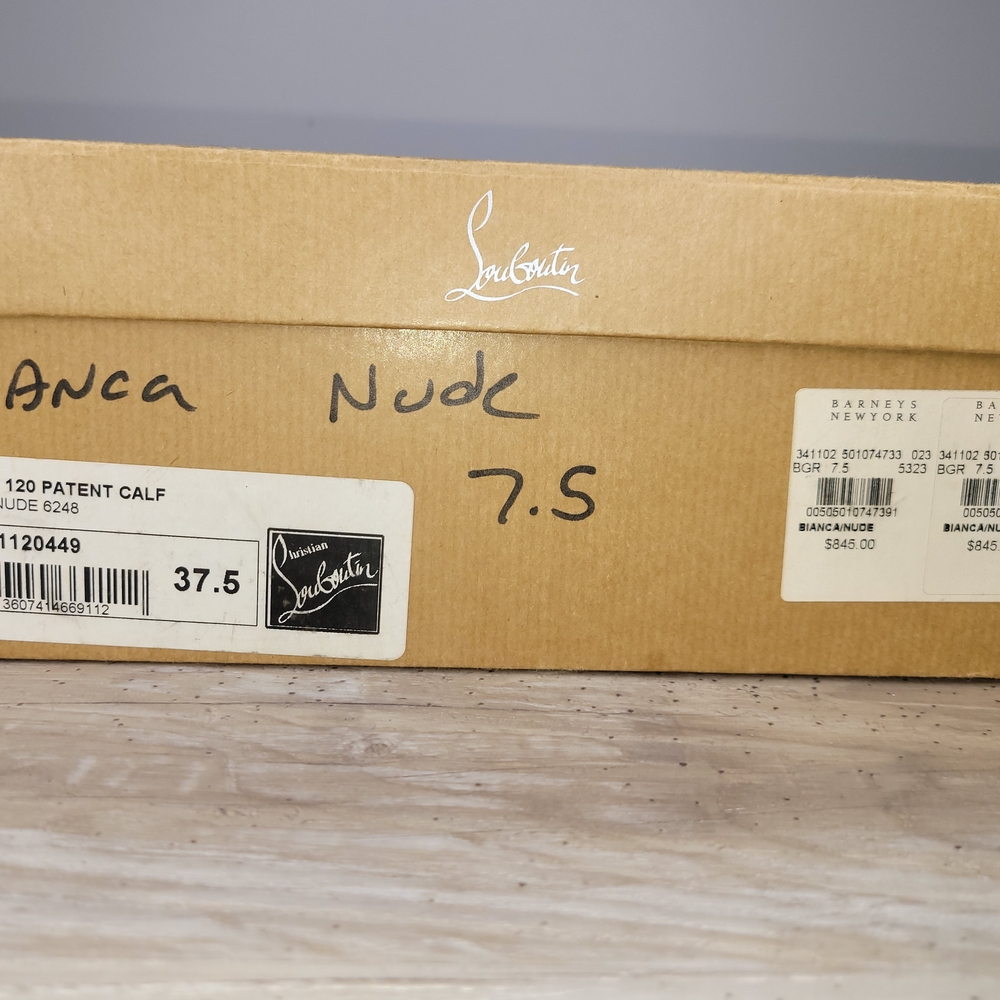 Christian Louboutin Bianca Nude Platform Heels Size 37.5 EU / 7.5 US - Picture 11 of 11